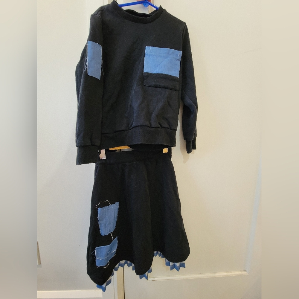 Black and Blue Girl's Set